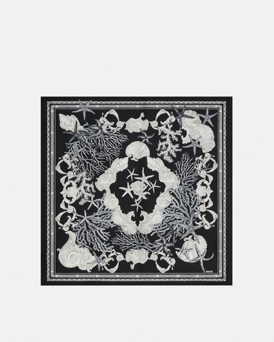 Versace Barocco Sea Silk Foulard 90 Cm - Black
