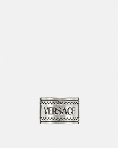 Versace 90s Vintage Logo Ring - White
