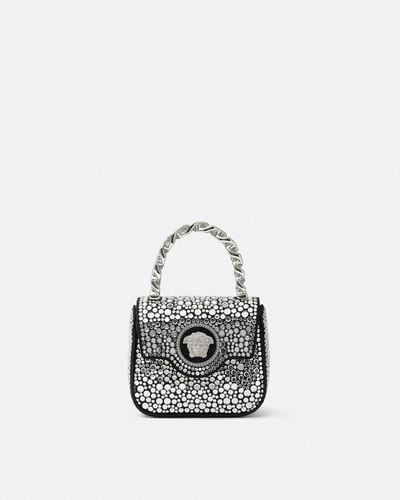 Versace Crystal La Medusa Mini Bag - White