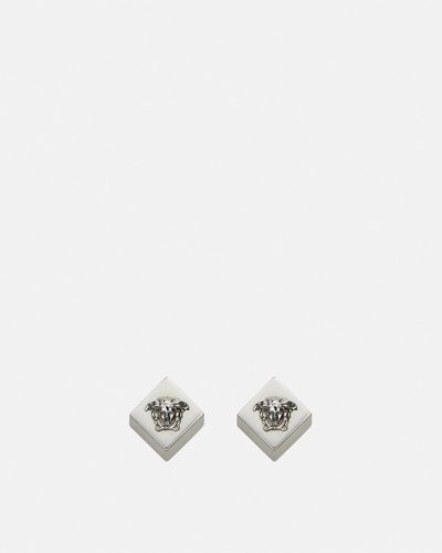 Versace Medusa Mosaic Earrings - White