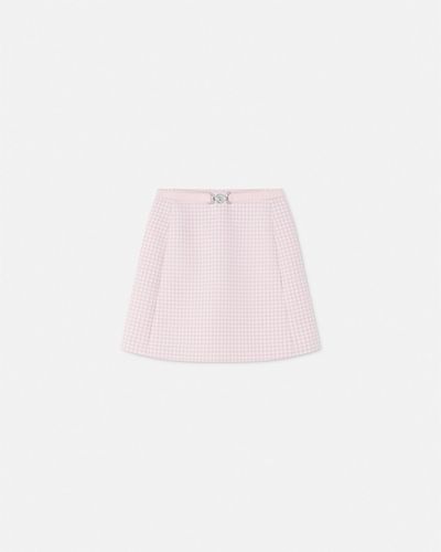 Versace Contrasto Tweed Mini Skirt - Pink