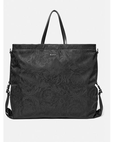 Versace Neo Nylon Large Tote Bag - Black