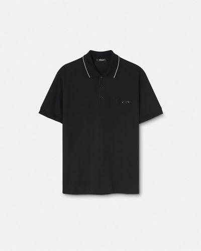 Versace Nautical Logo Polo Shirt - Black