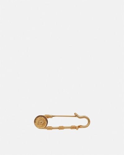 Versace Safety Pin Brooch - Natural