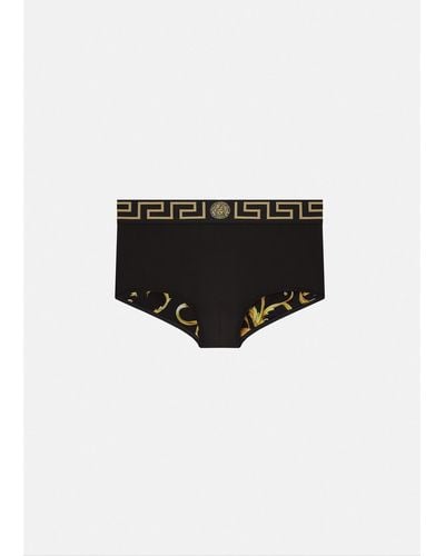 Versace Greca Border Swim Trunks - Black