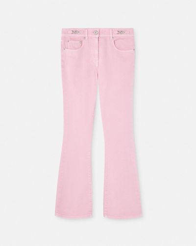 Versace Medusa '95 Crop Flared Jeans - Pink