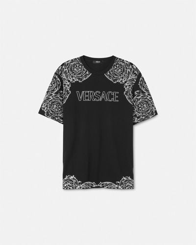 Versace Barocco Stencil T-shirt - Black