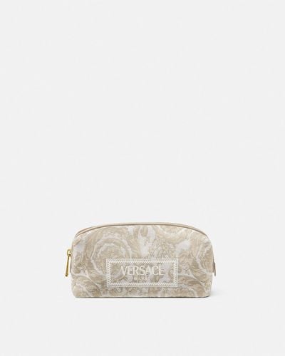 Versace Barocco Jacquard Vanity Pouch - Natural