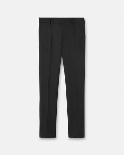 Versace Wool Formal Pants - Black