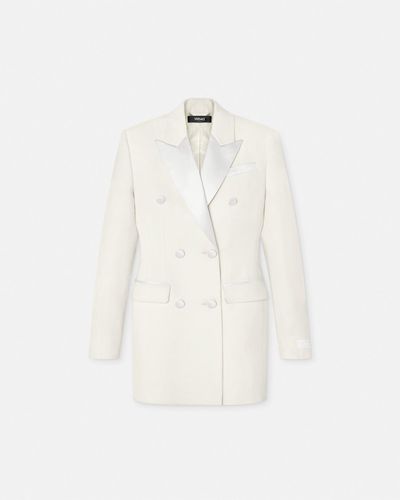 Versace Tuxedo Hourglass Blazer - White