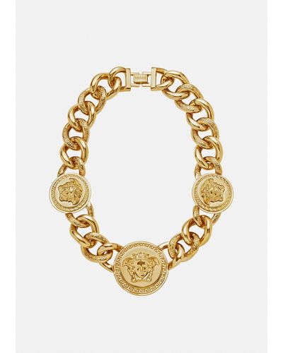 Versace Medusa Chain Necklace - Metallic