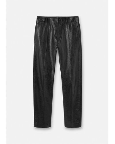 Versace Leather Pants - Black