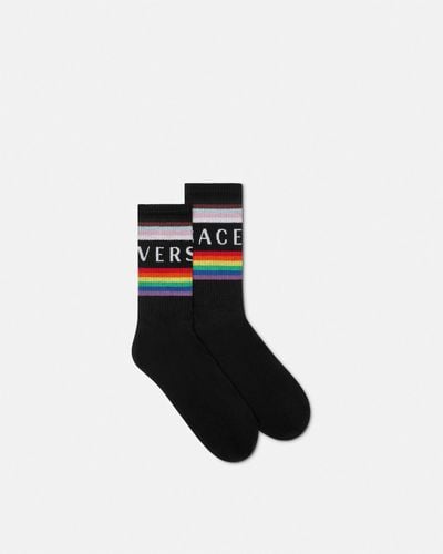 Versace Pride Logo Socks - Black