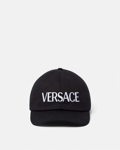 Versace Embroidered Logo Cap - Black
