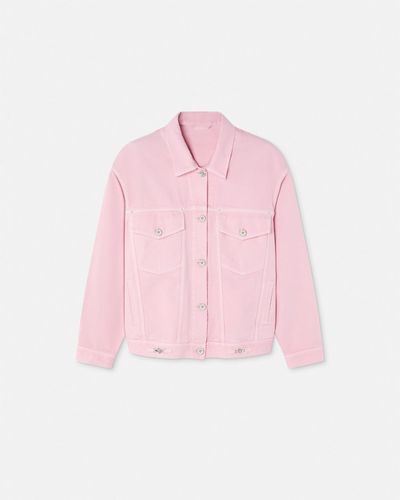 Versace Oversized Denim Jacket - Pink