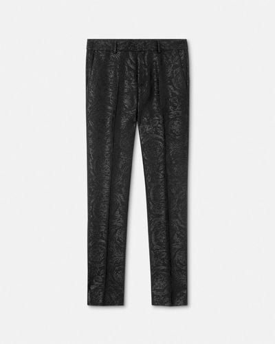 Versace Wool-blend Formal Pants - Black