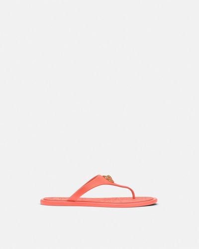 Versace Alia Flat Rubber Sandals - Pink