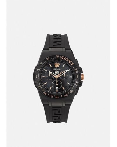 Versace Greca Extreme Chrono Watch - Black