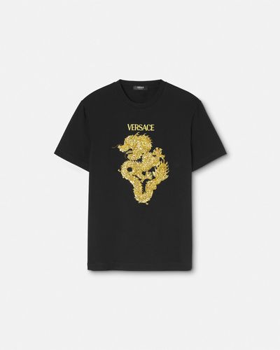 Versace Embellished Year Of The Dragon T-shirt - Black