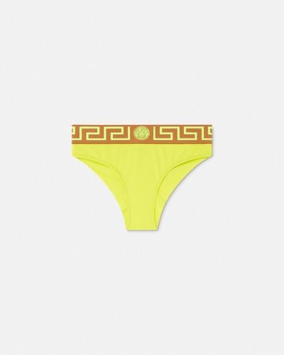 Versace Greca Border Bikini Bottoms - Yellow