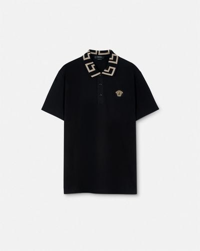 Versace Greca Polo Shirt - Black