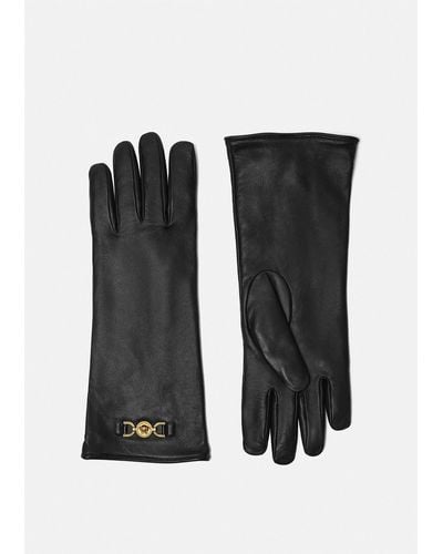 Versace Medusa '95 Leather Gloves - Black