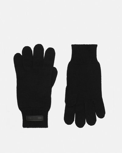 Versace Logo Knit Gloves - Black