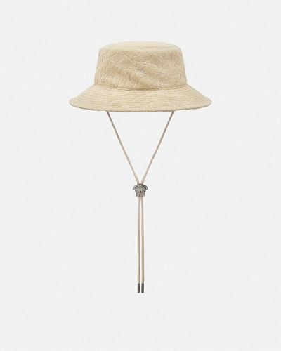 Versace Barocco Towel Bucket Hat - White