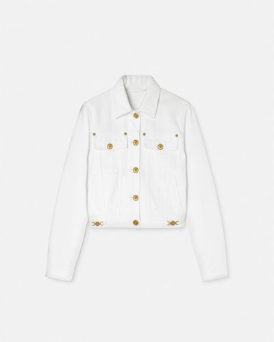 Versace Oversized Denim Jacket - White