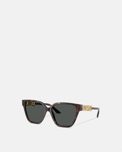Versace Greca Strass Butterfly Sunglasses - White
