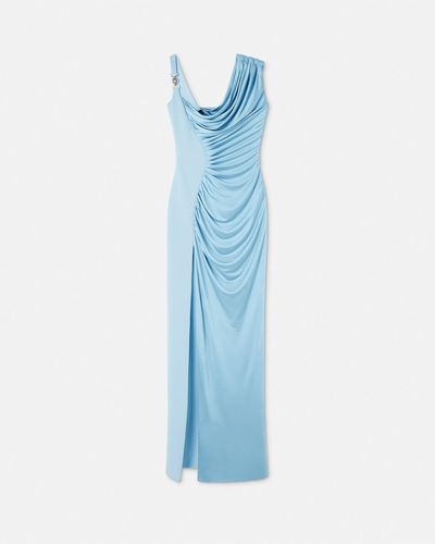 Versace Medusa '95 Draped Gown - Blue