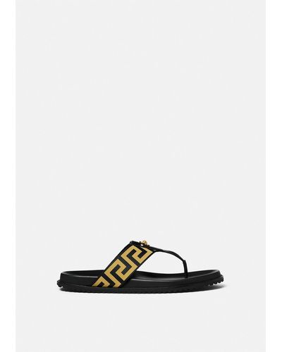 Versace Medusa Greca Sandals - White