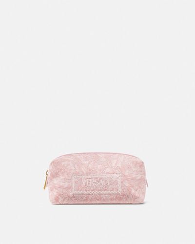 Versace Barocco Jacquard Vanity Pouch - Pink