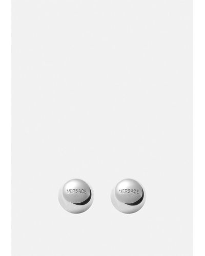 Versace Sphere Tiles Earrings - White