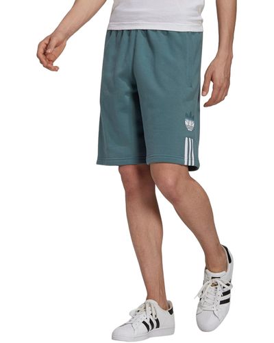 adidas Originals Adicolor 3d Trefoil Ombré Sweat Shorts - Blue