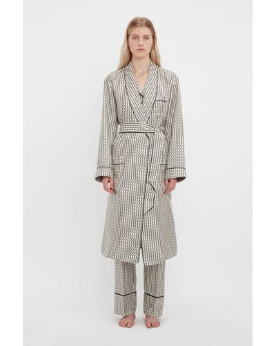 Victoria Beckham Pyjama Robe - Grey