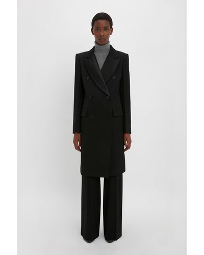 Victoria Beckham Longline Tailored Coat - Black