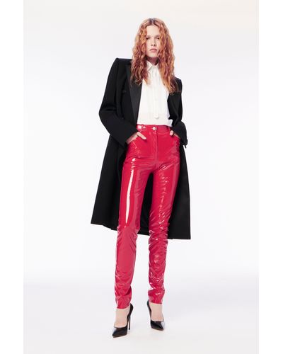 Victoria Beckham Skinny Trouser In Bright Red