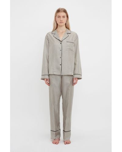 Victoria Beckham Pyjama Sleep Set - Grey