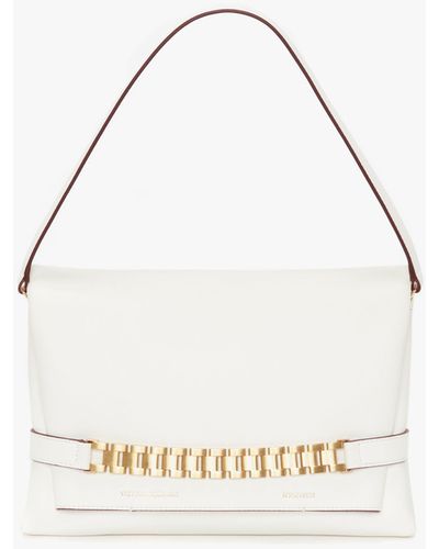 Victoria Beckham Chain Pouch Bag With Strap - Natural