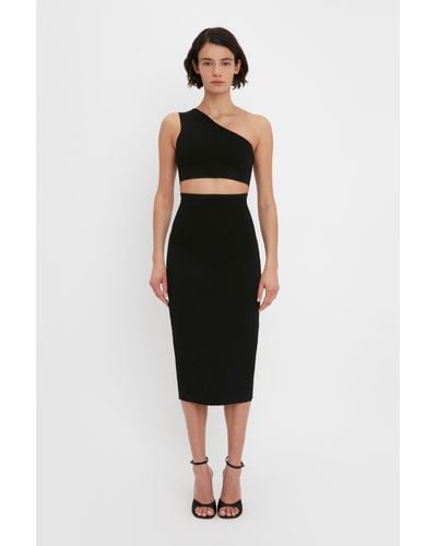 Victoria Beckham Vb Body Midi Skirt In Black