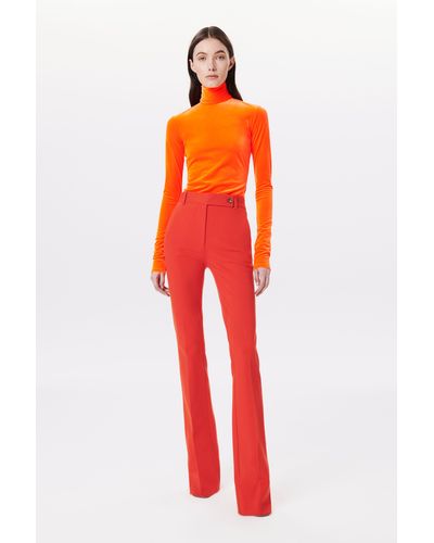Victoria Beckham Trompette Slim-leg Trouser In Orange