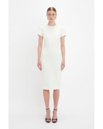 Victoria Beckham Fitted T-shirt Dress - White