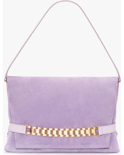 Victoria Beckham Chain Pouch Bag With Strap - Purple