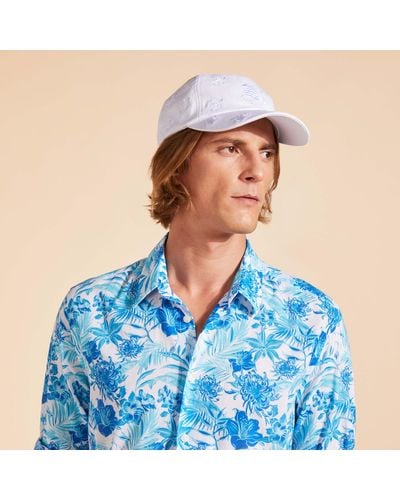 Vilebrequin Embroidered Cap Turtles All Over - Blue