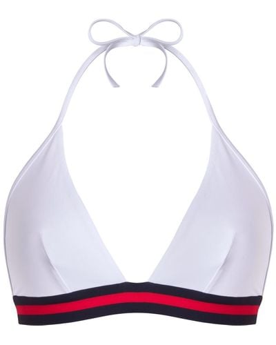 Vilebrequin Top bikini donna all'americana tinta unita - x ines de la fressange - costume da bagno - fleche - Bianco