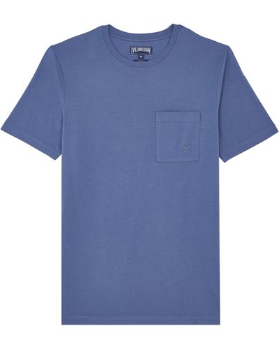 Vilebrequin Solid T-shirt Aus Bio-baumwolle Für Herren - Blau