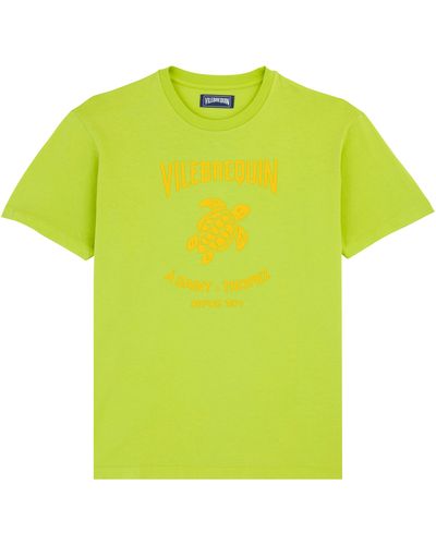 Vilebrequin Gomy Baumwoll-t-shirt Mit Aufgedrucktem Logo Für Herren - Grün