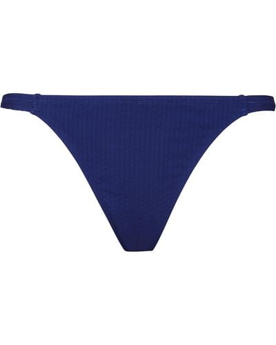 Vilebrequin Tanga Bikini Bottom Plumetis - Blue