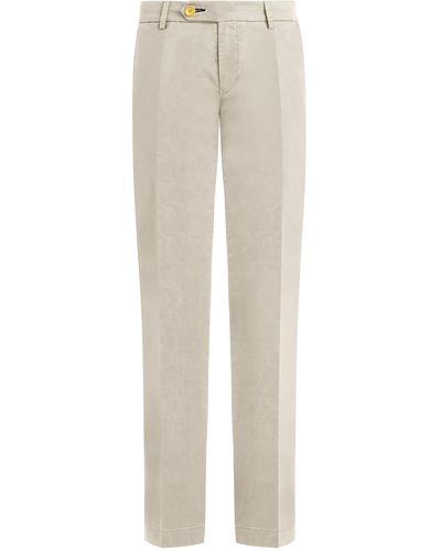 Vilebrequin Cotton Gabardine Chino Trousers Solid - Natural
